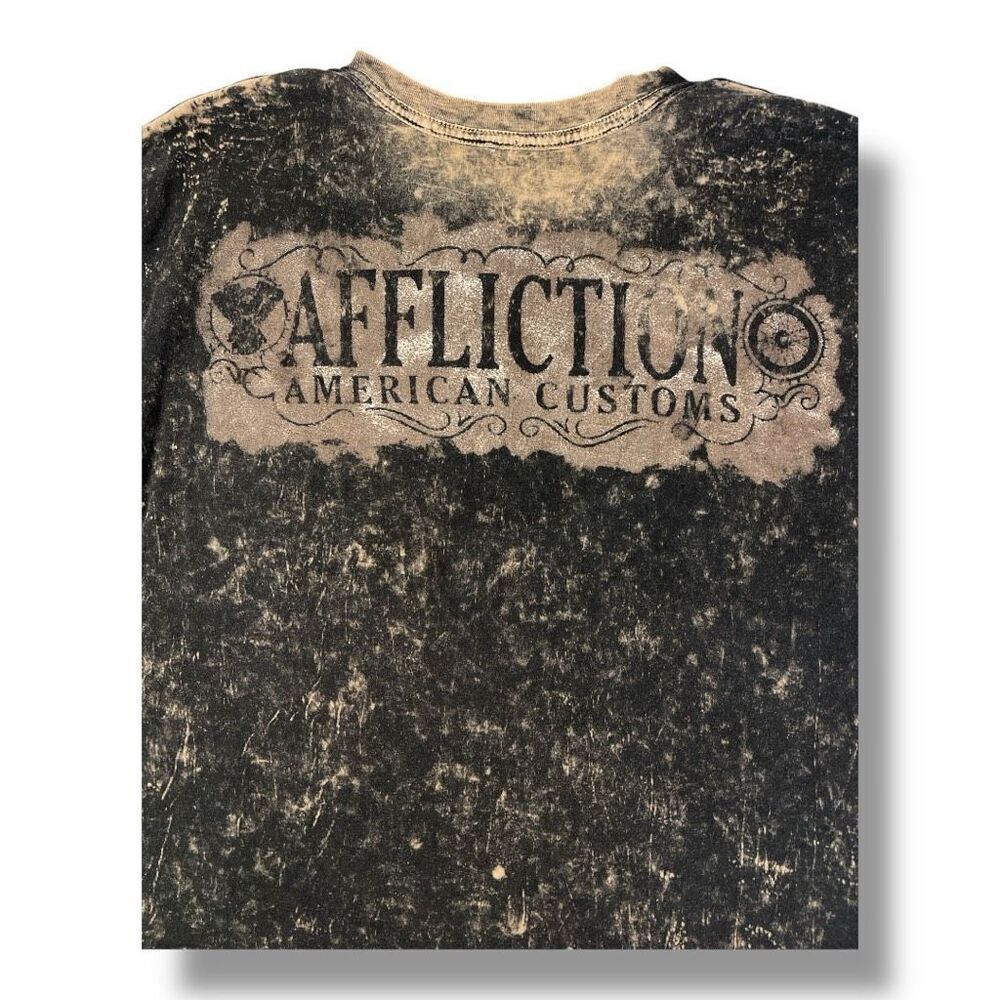 Affliction Y2K Reversible T-Shirt Distressed Size Extra Extra Large - Picture 7 of 9